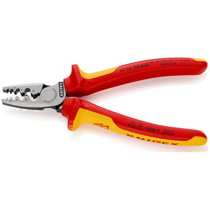 Szczypce do zaciskania końcówek przewodów KNIPEX o długości całkowitej 180 mm ( 4000795285 )