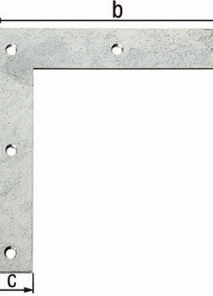 Wspornik narożny GAH długość 160 x 160 mm szerokość 30 mm grubość 3 mm ( 3000200377 )
