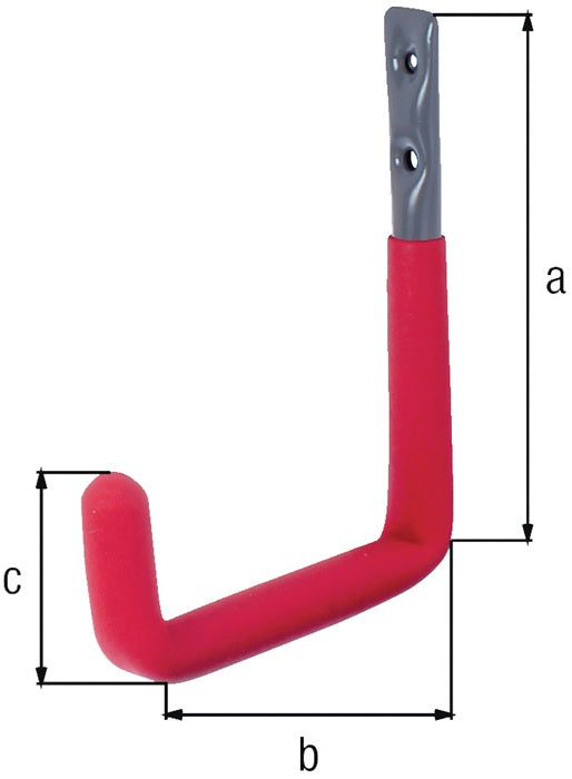 GAH hak ścienny w kształcie litery U czerwony gumowy występ 153 mm ( 8000256294 )