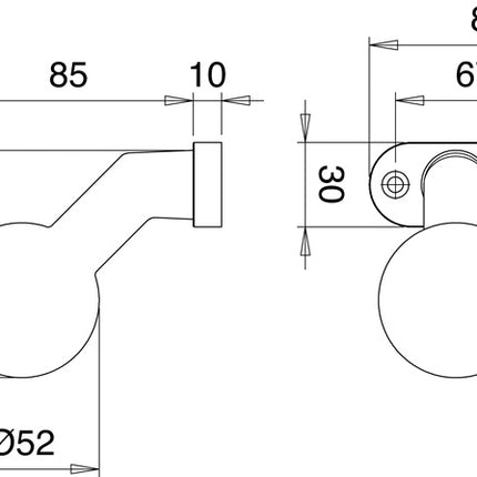 EDI profile door knob 1388/0000 Material aluminium F1 ( 3000200013 )