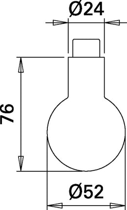 EDI pomello porta foro K5 acciaio inox F00 ( 3000261379 )