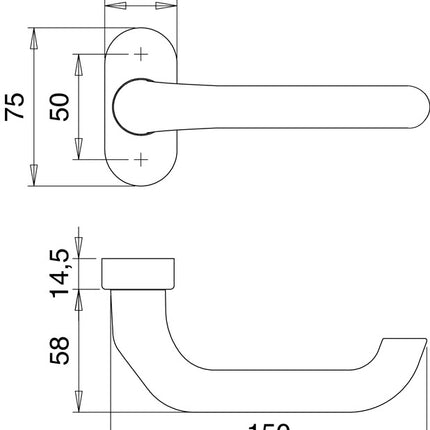 EDI fire damper handle hole part 1300/2133 aluminium F1 ( 3000200043 )