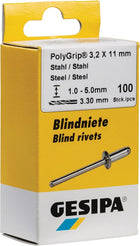 GESIPA rivetto cieco PolyGrip(R) gambo del rivetto d x l 3,2 x 11 mm ( 4000813775 )