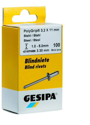 GESIPA blind rivet PolyGrip(R) rivet shank d x l 3.2 x 11 mm ( 4000813786 )