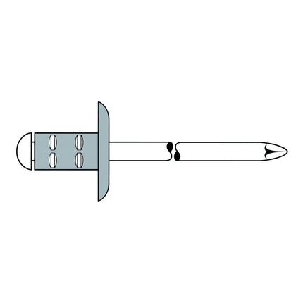 Remache ciego GESIPA Vástago de remache PolyGrip(R) d x l 3,2 x 8 mm K9,5 ( 4000813560 )