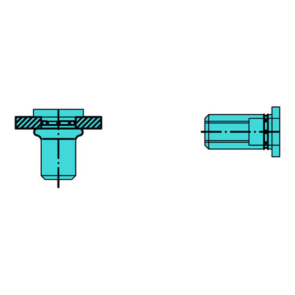 GESIPA dado per rivetto cieco PolyGrip(R) gambo del rivetto d x l 7 x 13,5 mm M5 ( 4000813828 )