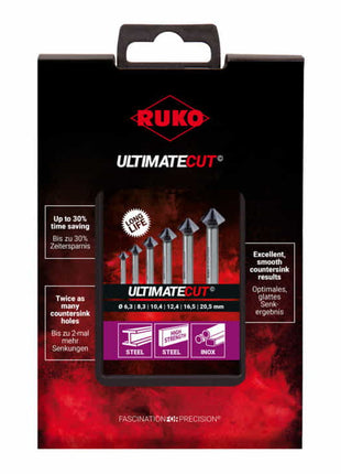 RUKO Countersink set DIN 335 90 ° ULTIMATECUT 6.3-20.5 mm ( 8000422527 )
