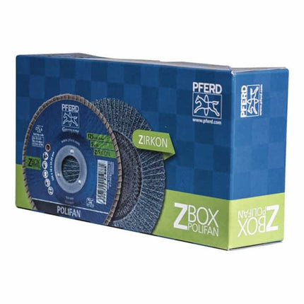 Disco de láminas PFERD POLIFAN Z START STEELOX Ø 125 mm Tamaño de grano Z-40 cónico ( 4000843174 )