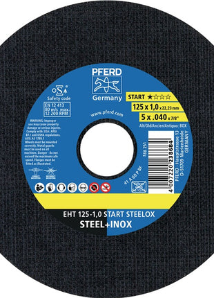 PFERD Cutting disc START STEELOX D125x1mm straight ( 8001720460 )