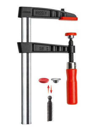 BESSEY malleable cast iron screw clamp TG Clamping width 120 mm Projection 60 mm ( 4000831402 )