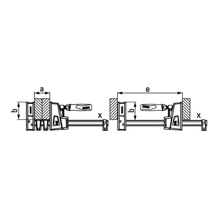BESSEY KRE60-2K body clamp Clamping width 600 mm throat depth 95 mm ( 4000831487 )