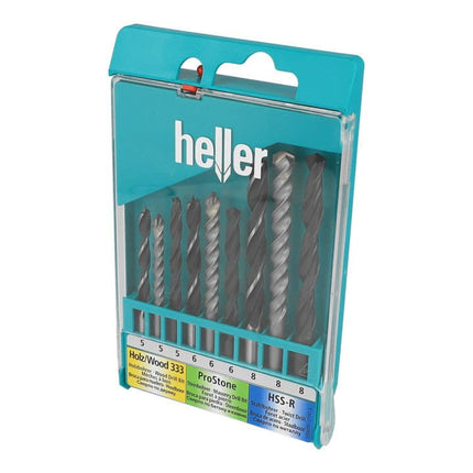 HELLER Jeu de forets universels  9 pièces mèche à métal, bois et pierre ( 4000865123 )