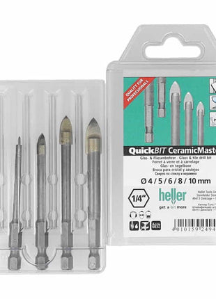 HELLER QuickBit(R) Ceramic Master 5-częściowy zestaw wierteł Ø 4, 5, 6, 8, 10 mm ( 4000864209 )