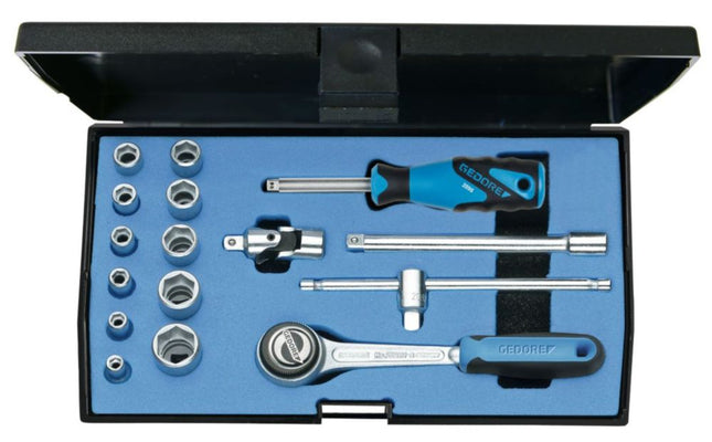 Set di chiavi a bussola GEDORE 20 EMU-3 16 pezzi 1/4 ″ ( 4000820540 )