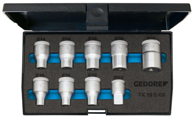 Set di chiavi a bussola GEDORE TX 19 E-09 9 pezzi ( 4000821549 )