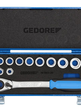GEDORE socket spanner set 19 SKU-20 14-piece 1/2 ″ ( 4000880518 )