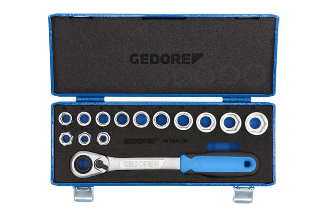Set di chiavi a bussola GEDORE 19 SKU-20 14 pezzi 1/2 ″ ( 4000880518 )