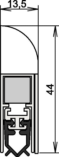 Junta de puerta ATHMER Wind-Ex 1-310 1 cara longitud 860 mm ( 3327023014 )