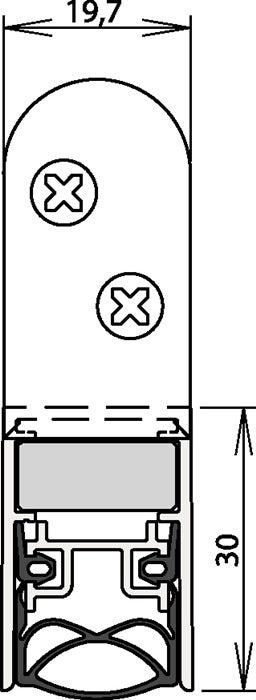 Junta de puerta ATHMER Schall-Ex(R) Ultra WS 1-290 2 caras longitud 833 mm ( 3327023005 )