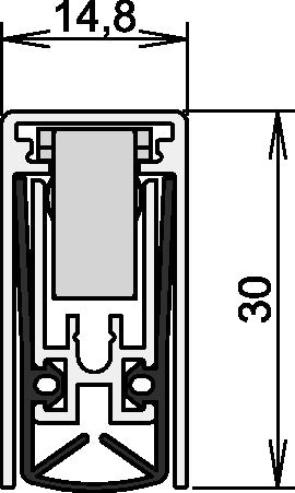 Junta de puerta ATHMER Schall-Ex(R) L-15/30 WS 1-880 1 cara longitud 708 mm ( 3327023200 )