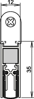 ATHMER door seal double seal(R) M-12/35 1-393 2-sided length 958 mm ( 3327023027 )