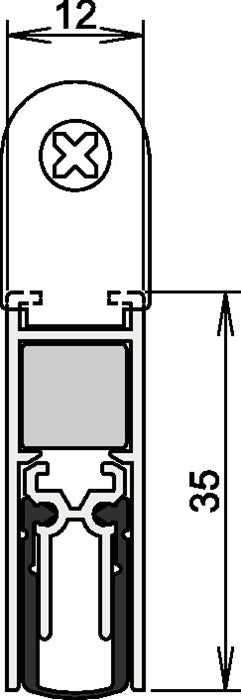 ATHMER door seal double seal(R) M-12/35 1-393 2-sided length 958 mm ( 3327023027 )