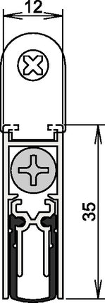 ATHMER Joint de porte double(R) M-12/35 1-392 1 côté longueur 958 mm ( 3327023066 )