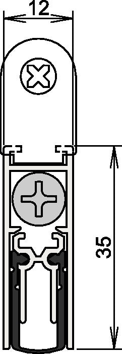 ATHMER Joint de porte double(R) M-12/35 1-392 1 côté longueur 958 mm ( 3327023066 )