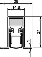 Retén para puerta ATHMER Schall-Ex(R) DUO L-15/28 OS 1-404 2 caras longitud 708 mm ( 3327023035 )