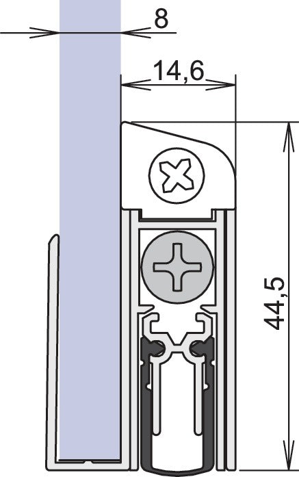 Junta de puerta ATHMER Schall-Ex(R) GS-8 1-407 1 cara longitud 833 mm ( 3327023075 )