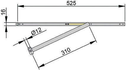 Limitatore di apertura ATHMER Porti per larghezza anta 610-719 mm ( 3327001076 )