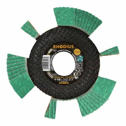 RHODIUS tarcza listkowa VISION COOL Ø 125 mm ziarnistość 80 stożkowa ( 4000841722 )