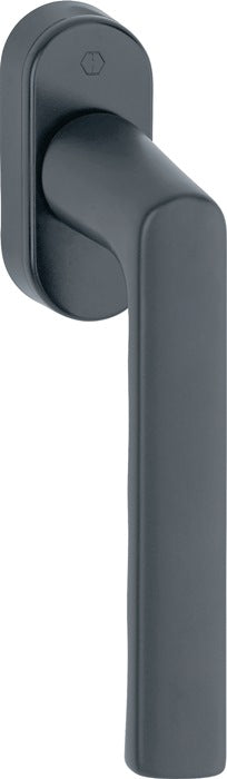 HOPPE window handle Hamburg 0700L/U26 Aluminium F9714M black matt ( 3000203154 )