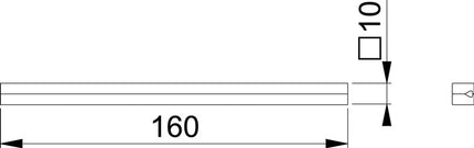 Husillo cuadrado HOPPE Husillo perfilado cuadrado 10 x 160 mm ( 3311003018 )