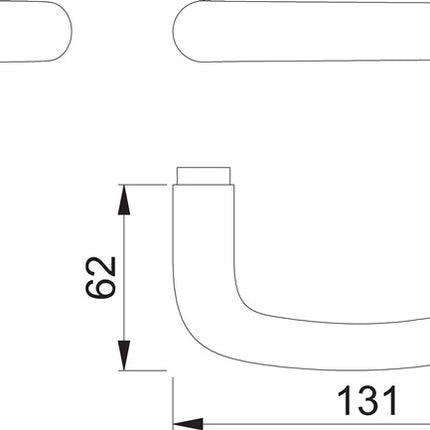HOPPE lever handle hole part E1301Z satin stainless steel ( 3000209774 )