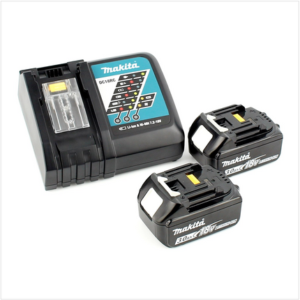 Makita DGA 506 RFJ Akku Winkelschleifer 18 V 125 mm Brushless + 2x Akku 3,0 Ah + Ladegerät + Makpac - Toolbrothers
