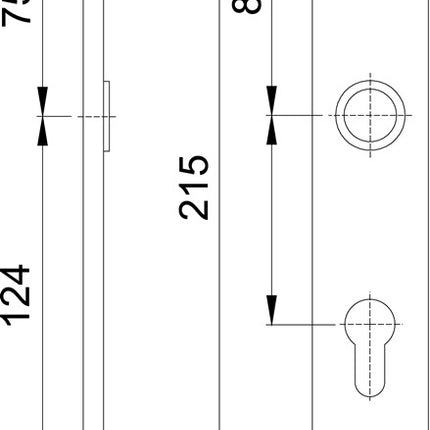 HOPPE coppia di piastre lunghe 202SP F2 / nichel argento F2 ( 3000252127 )