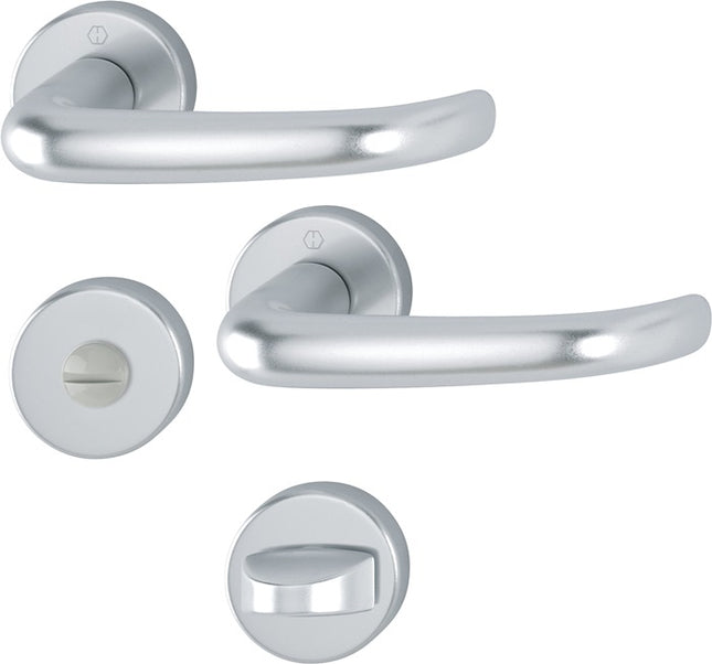 HOPPE Juego de escudos San Francisco 1301/42KV/42KVS Aluminio F1 ( 3000202002 )