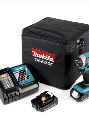 Makita DTD 152 Akku Schlagschrauber 18 V 165 Nm 1/4" + 2x Akku 2,0 Ah + Ladegerät + Tasche - Toolbrothers