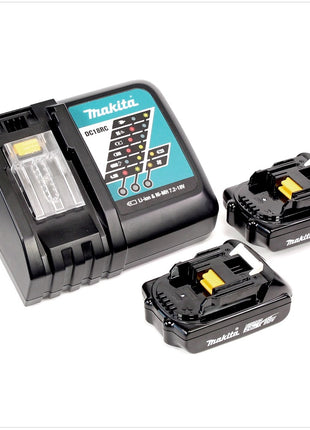 Makita DTD 152 Akku Schlagschrauber 18 V 165 Nm 1/4" + 2x Akku 2,0 Ah + Ladegerät + Tasche - Toolbrothers