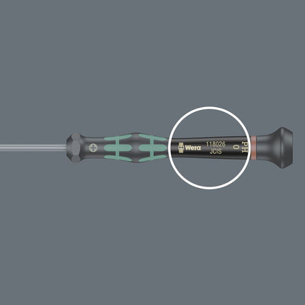 WERA Electronics destornillador mecánico de precisión 2054 6-KT. 1,5 mm Longitud de la hoja 60 mm ( 4300001789 )