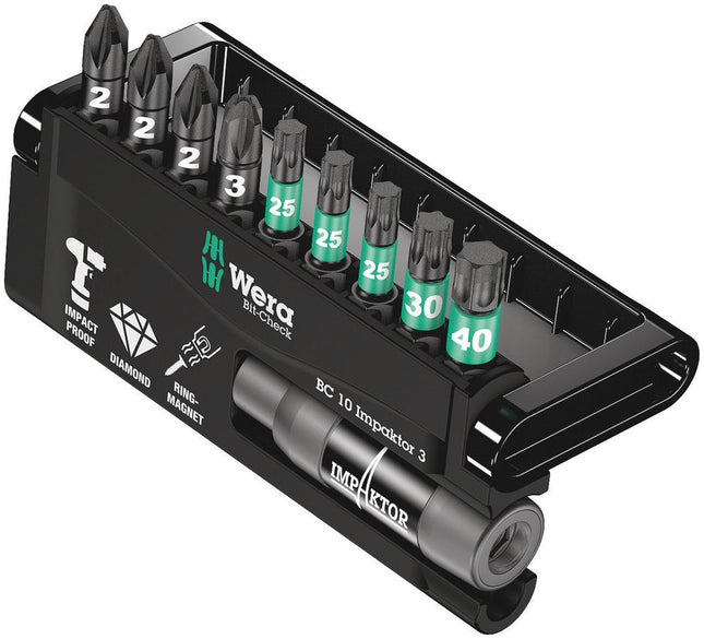 WERA bit assortment Bit-Check 10 Impactor 1 10-piece ( 4000829046 )