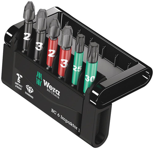WERA bit assortment Bit-Check 6 Impactor 1 6-piece ( 4000829044 )