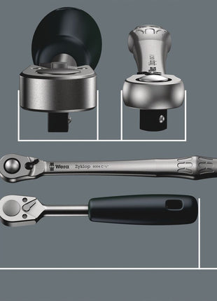Set di chiavi a bussola WERA 8100 SA 8 Zyklop 28 pezzi 1/4 ″ ( 4000821659 )