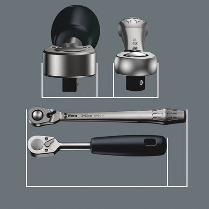 WERA Zyklop Metal switch 3/8 ″ grzechotka dźwigniowa z 72 zębami ( 4000821651 )