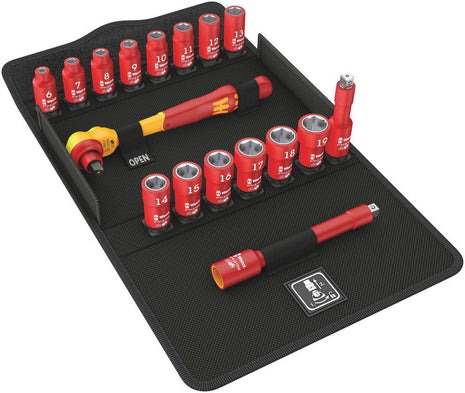 Set di chiavi a bussola WERA 8100 SB VDE 1 Cyclops 17 pezzi 3/8 ″ ( 4000828008 )