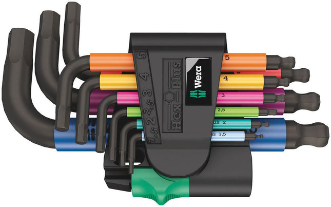 WERA hex key L-wrench set 950/9 9-piece plastic holder ( 4000825555 )