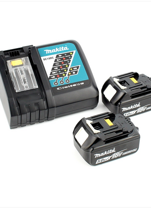 Makita DTD 146 B RTJ 18 V Li-ion Akku Schlagschrauber in Schwarz im Makpac mit 2x BL 1850 B 5,0 Ah Akku und DC 18 RC Ladegerät - Toolbrothers
