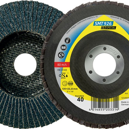 Disco lamellare KLINGSPOR SMT 926 Special Ø 115 mm granulometria 60 6° curva ( 8000352213 )