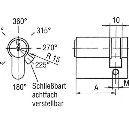 BKS profile half cylinder 8900 27/10 mm ( 3000251975 )